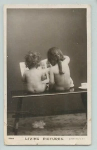POSTCARD photo of children, photo album, RPPC. Rotary photographic 1905 - Picture 1 of 2