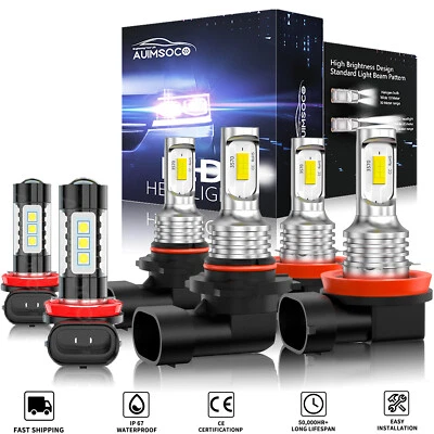 SET For Acura ILX 2013-2015 LED LightBulb Hi Lo Beam + Fog Light Bulbs Combo Kit — 第 1/4 张图片