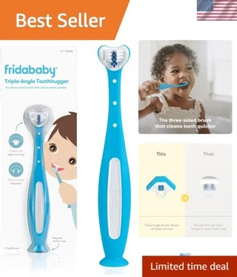 Interactive Triple-Angle Toothbrush for Toddlers with Color-Changing Bristles - Imagem 1 de 4