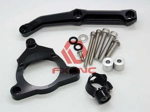 Black Fit Kawasaki Z800 2013-2015 CNC CNC Steering Damper Mounting Bracket Kit - Picture 1 of 5