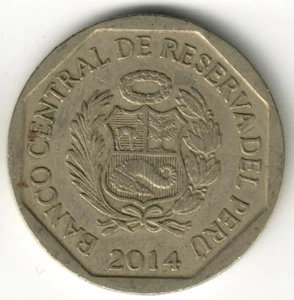 Peru - 2014L - Nuevo Sol - 2nd type - Reeded Edge - #11563 - Picture 1 of 2
