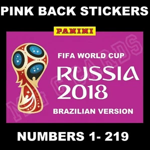 Panini 2018 World Cup Football Sticker Brazilian RED / PINK BACK #1 - 219 - Bild 1 von 4