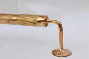 Unlacquered Brass Scratched Towel Rack - Picture 1 of 3