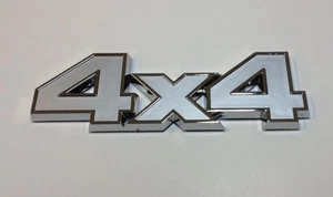 3D 4 X 4 SILVER CHROME 6" ABS EMBLEM LOGO BADGE CAR AUTO E-1661PS - Picture 1 of 5