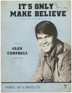 Glen Campbell It's Only Make Believe 1970 Sheet Music - Picture 1 of 1