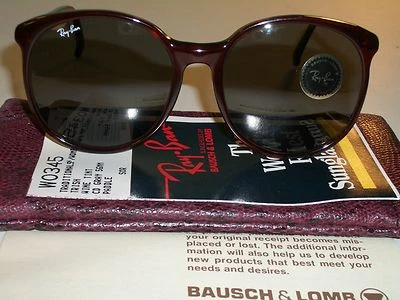 GAFAS DE SOL REDONDAS TRADICIONALES 56 MM VINTAGE B&L RAY BAN W0345 G15 CHERRY TORT NUEVAS Foto 1 de 4