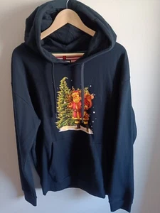 Sudadera de Papá Noel para hombre denim y flor nueva con etiquetas azul marino XL - Imagen 1 de 9