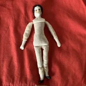 German Doll Porcelain Cloth Bisque Head Legs Stuffed Body Hand Made Rare 1900 - Picture 1 of 11