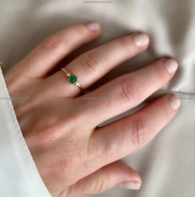 Enamel Band Fine Anniversary Ring 14k Yellow Gold Natural Diamond - Image 1 of 4