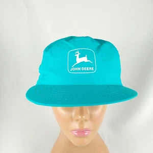 Vintage John Deere Men's Teal Embroidered Snapback Adjustable Hat Cap Swingster - Picture 1 of 8
