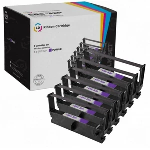 6 pcs Rubans Compatible Avec Pour Epson ERC-32 Violet ERC32 Livraison Gratuite - Picture 1 of 1