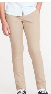 Old Navy  Girls Uniform Beige Rolled Oats Skinny Pants Size 16 - Image 1 of 3