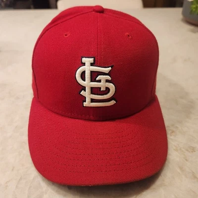 Gorra New Era St Louis Cardinals para hombre 7 5/8 roja ajustada auténtica #12 Foto 1 de 4