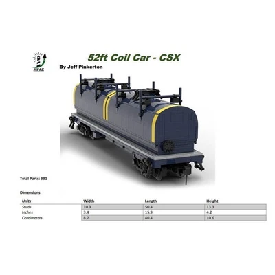 Hot Sale Coil Car CSX Retro Train Particle 982 Pieces Building Toys - Image 1 of 4