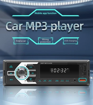 1 Din Autoradio RADIO USB Bluetooth Aux-In Auto MP3-Radio Fernbedienung SD FM - Bild 1 von 4