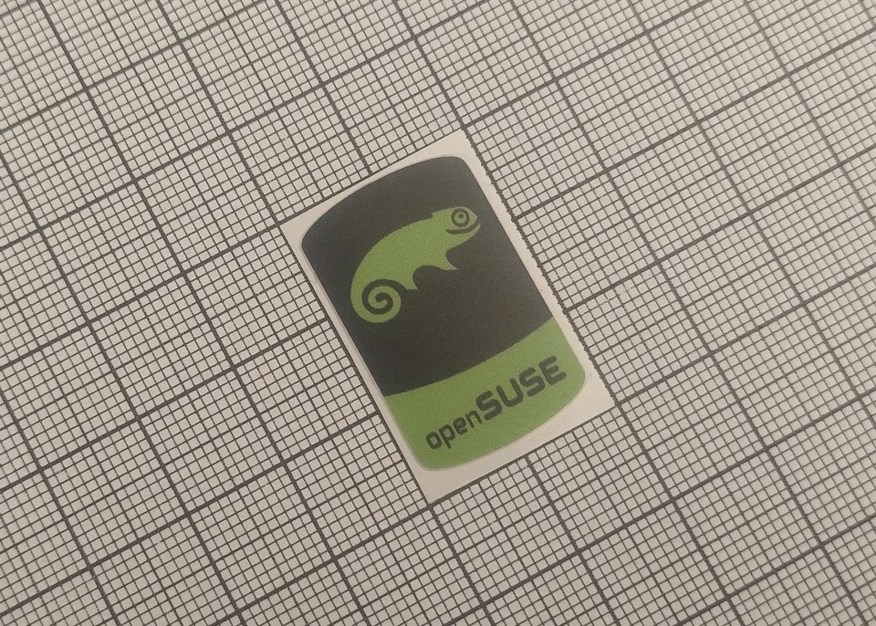 5 x Black & Green openSUSE Linux Stickers For The Computer Case 18 x 28 mm - Image 1 of 1