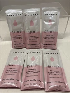 6 X POPSUGAR Alivio Menta + Omega 3 Potenciador de Baño 1.76 OZ Cada uno (B66 - Imagen 1 de 3