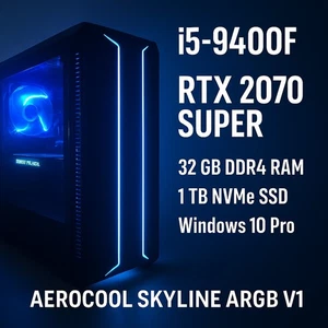Gaming PC i5-9400F RTX 2070 SUPER 32GB 1TBNVMe SSD - Afbeelding 1 van 4