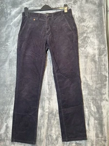 Barbour utility pantaloni in velluto a coste uomo w30 l32 navy country reg fit eleganti - Foto 1 di 14