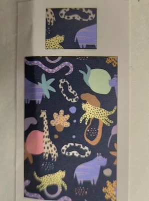 Conjunto de Capa de Edredom Gêmea Infantil H&M Home Preta Multicolorida Animais da Selva - Imagem 1 de 4