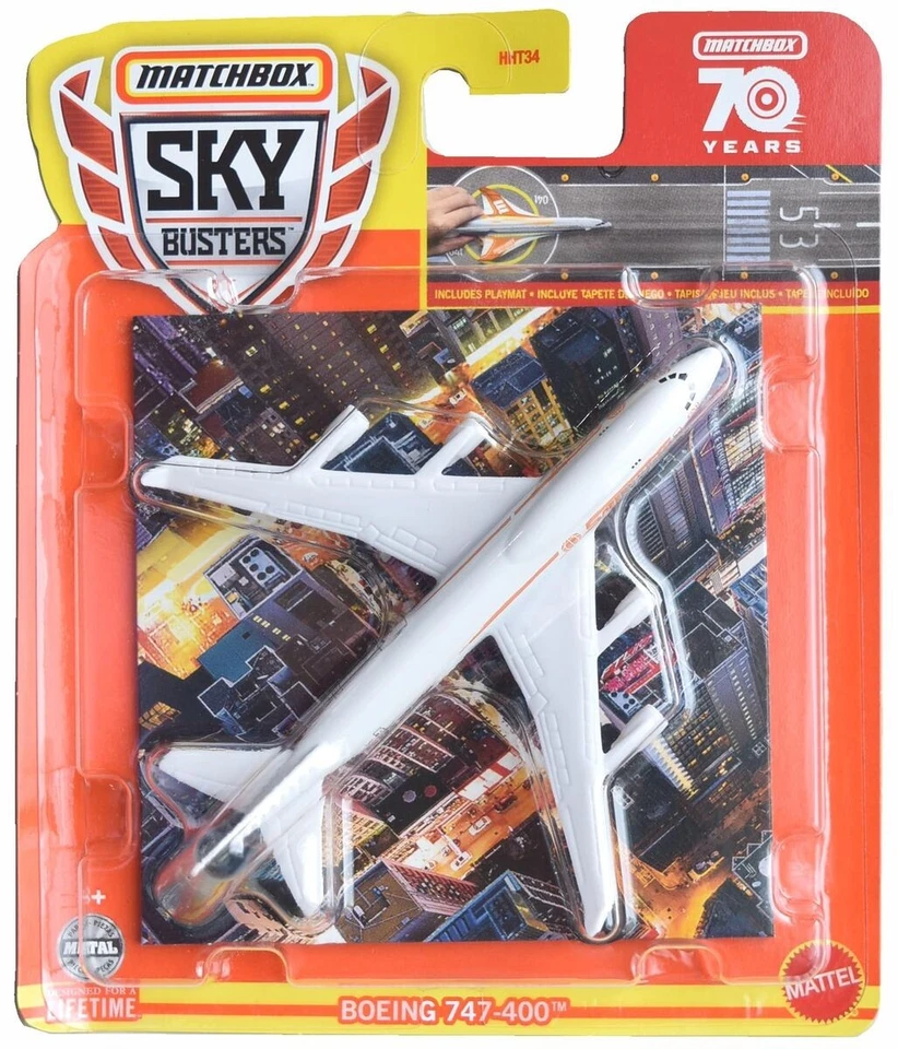 MATCHBOX SKYBUSTERS 70 YEARS BOEING 747-400 HLJ14 - Image 1 of 1