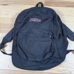 Vintage JanSport Rucksack schwarz klassisch Daypack Made in USA 90er Schule Büchertasche - Bild 1 von 4