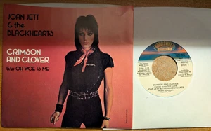 ROCK Joan Jett & Blackhearts Crimson and Clover Boardwalk 1982 NM PROMO Pic Slv - Picture 1 of 2