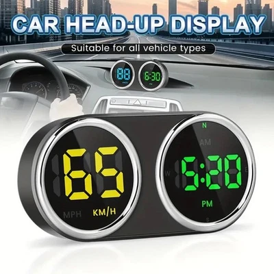 Digital Clock HUD GPS Speedometer Over-speed Alarm Practical And Reliable - Image 1 of 4