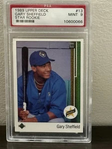 1989 Upper Deck Gary Shrffield #13 Error SS Upside Down PSA 9 Mint Low Pop Rare - Picture 1 of 1