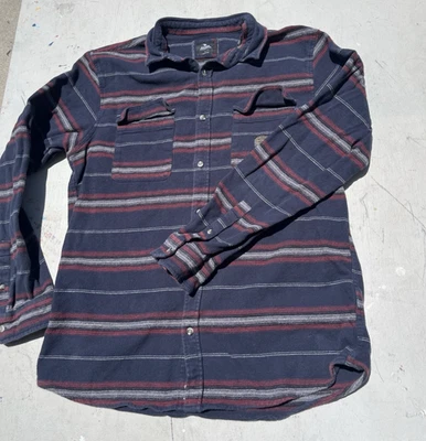 Men's Ripcurl Flannel Multicolor Striped L Grunge Surf 90s PNW Boardwalk Beach - Image 1 of 4