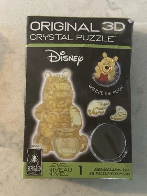 Rompecabezas de cristal 3D original BePuzzled Disney Winnie The Pooh nivel 1, 38 piezas nuevo en caja Foto 1 de 4
