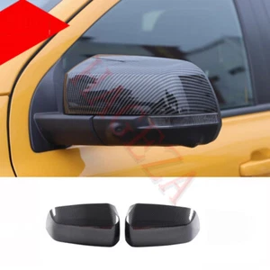 Car Side Rearview Mirror Caps Cover for Ford Ranger 2023-2024 Carbon Fiber ABS - Picture 1 of 8