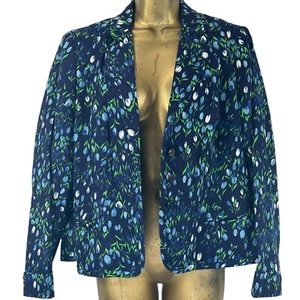 Vintage I Magnin Jacket L Blazer Single Breasted Floral Easter Resort Cruise - Picture 1 of 8