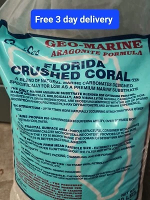 1KG Caribsea Crushed Coral + 🔥FREE MESH BAG🔥 PH KH UP BUFFER Aquarium Tank