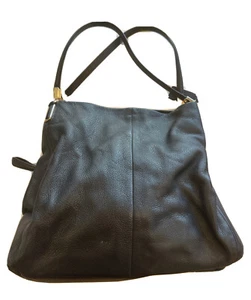 Vintage COACH Phoebe Black Pebbled Leather Shoulder Handbag - Picture 1 of 10