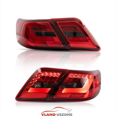 Par de lanternas traseiras de LED vermelhas para 2007-2011 Toyota Camry CE SE LE XLE Sedan lâmpada traseira - Imagem 1 de 4