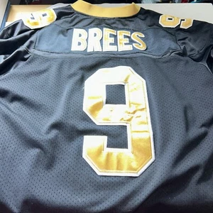 Reebok New Orleans Saints DREW BREES Reebok Black 52 stitched Louisiana patch - Picture 1 of 10