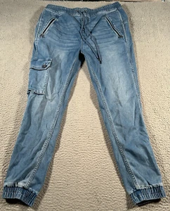 Joe's Cargo Jogger Donna Blu Medio Denim Giogo Caduto Slim Conico Elasticizzato - Foto 1 di 14