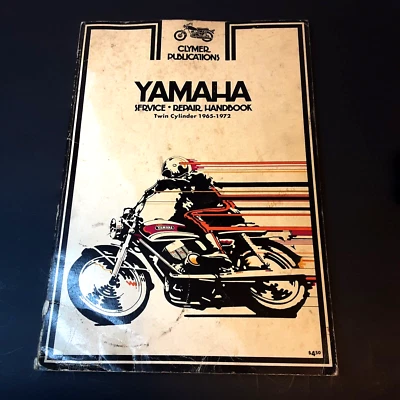 Manual de reparación de servicio de motocicleta Clymer Yamaha 1965-1972 90cc-350cc doble Foto 1 de 4