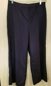 Ava & Viv Size X Women's Casual Blue Wide Leg Pants Pull On Elastic Waist Pocket - Picture 1 of 3