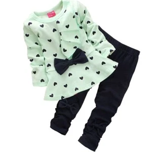 Little Girls Long Sleeve Pant Set Top and Leggings Set Baby Clothing Set Kids... - Picture 1 of 4