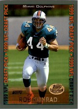 1999 Topps Collection Miami Dolphins Football Card #344 Rob Konrad