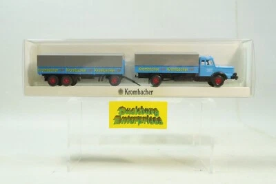 Wiking 1:87 LKW 3617 Krupp Titan Pritschen Lastzug Krombacher in OVP 184211 - Bild 1 von 2
