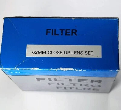 62mm Close-Up Lens Set +1 +2 +3 Glass Lens Filter 62 mm E62 Samigon Kit E-62 - Image 1 of 4