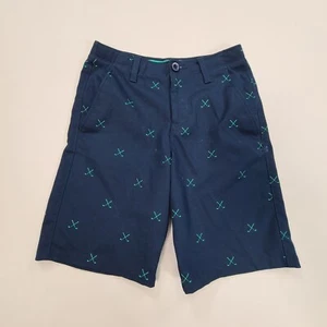Under Armour Shorts Boys 12 Blue Chino Outdoors Casual Youth Kids - Picture 1 of 7