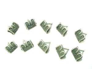 10 Body Side Push In Molding Fastener Clips NOS Fender 7/8" x 7/8" Hood Trunk - Picture 1 of 4