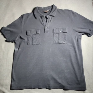 Michael Kors Shirt Men XL Gray Collared Short Sleeve Quarter Button Casual - Foto 1 di 18