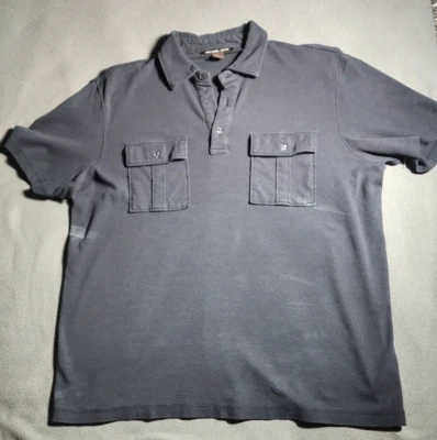 Camisa Michael Kors Para Hombre XL Gris Cuello Manga Corta Cuarto Botón Informal Foto 1 de 4