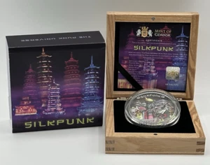 2 Oz Silver Coin 2022 Niue Silkpunk Punk Universe Glow in the Dark High Relief - Picture 1 of 6