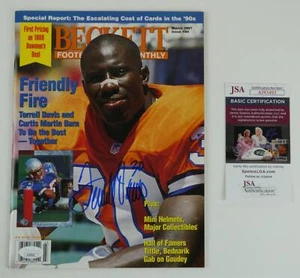 Terrell Davis Signed Autographed 1997 Beckett Magazine Denver Broncos JSA COA - Picture 1 of 6